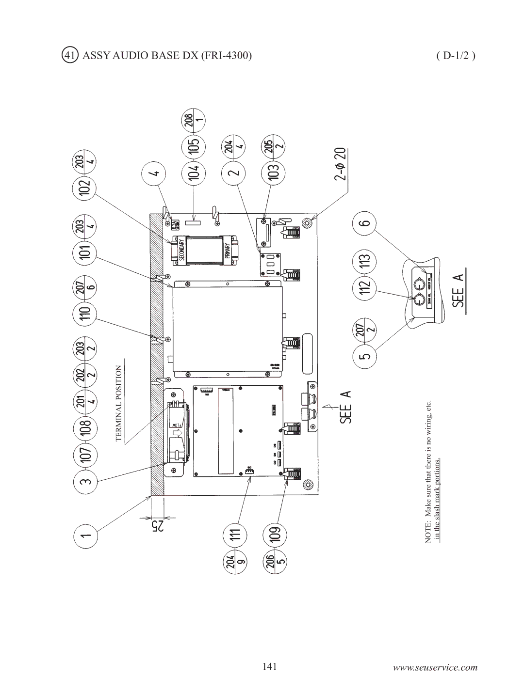 Sega F355 owner manual Assy Audio Base DX FRI-4300 