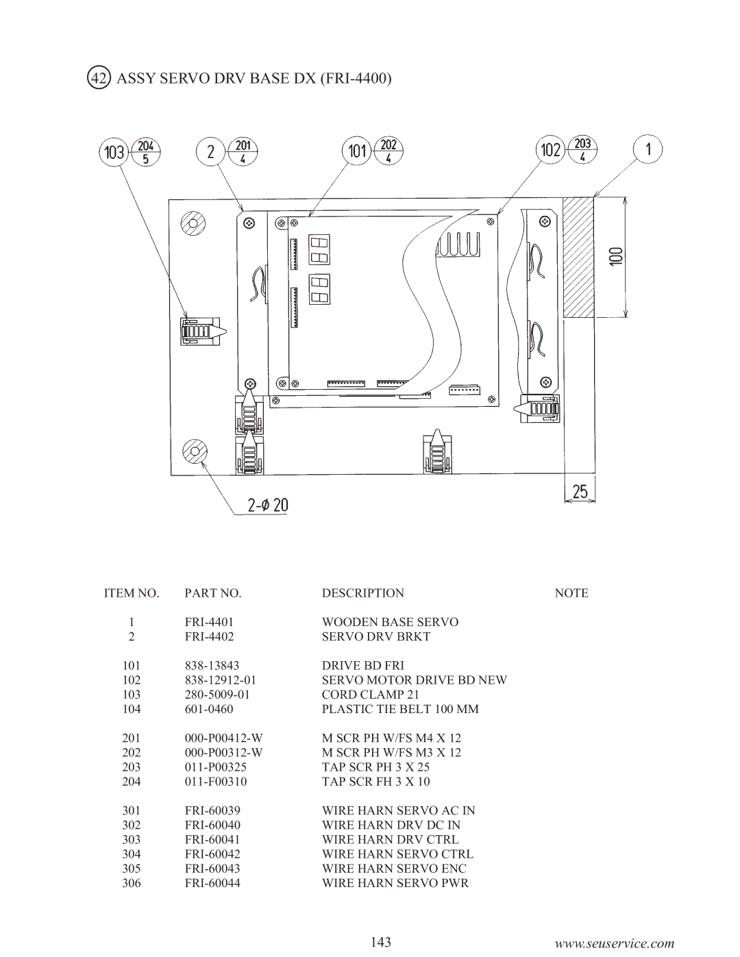 Sega F355 owner manual Assy Servo DRV Base DX FRI-4400 