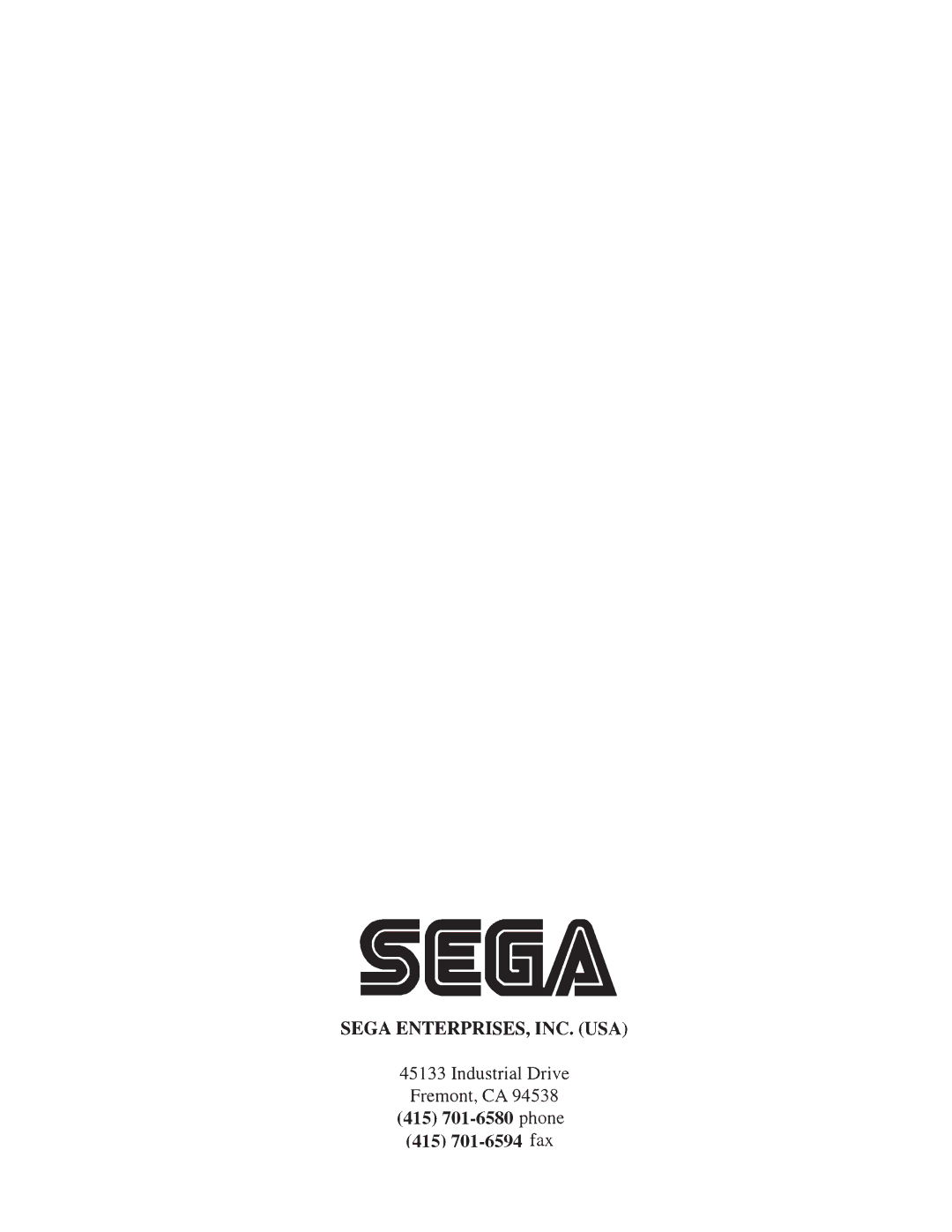 Sega F355 owner manual 