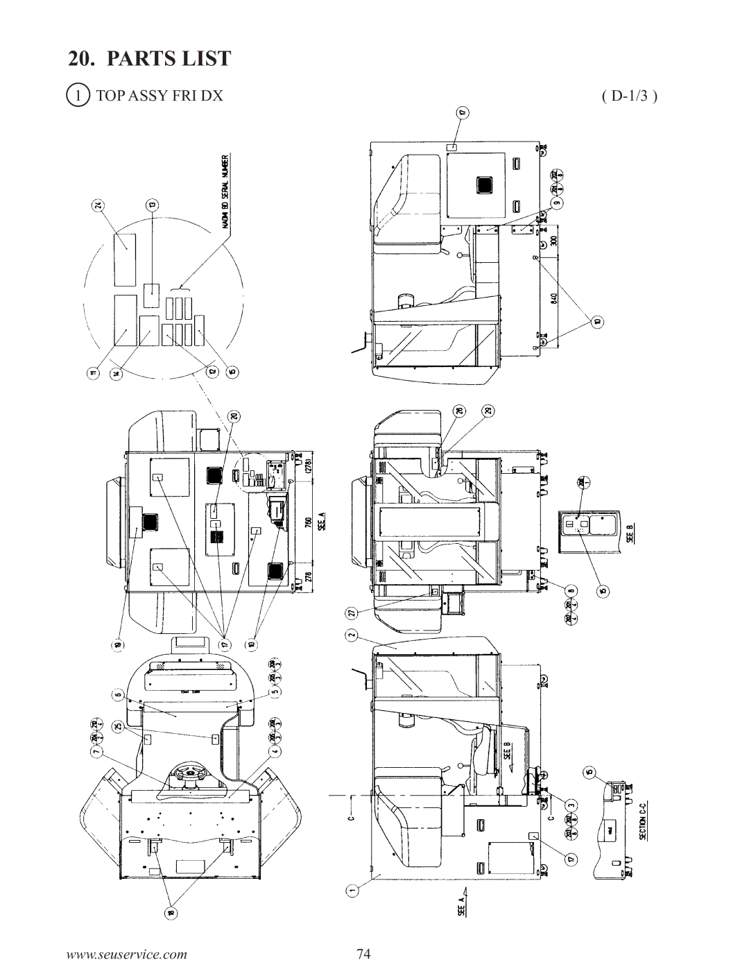 Sega F355 owner manual Parts List 