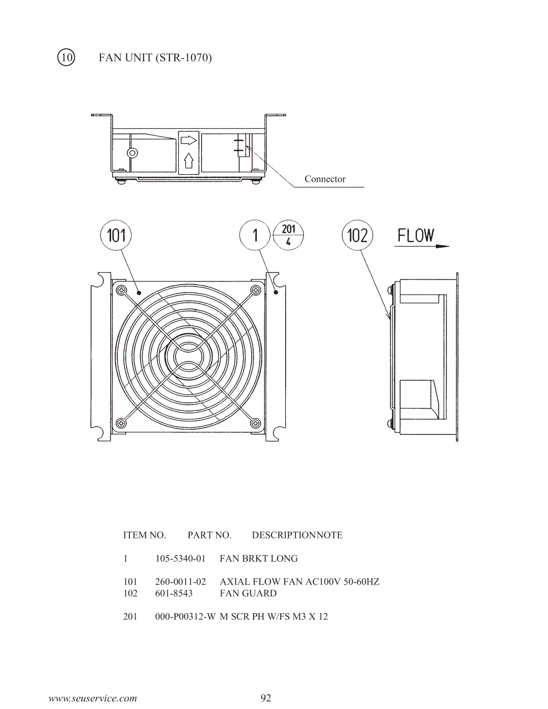 Sega F355 owner manual Item NO. Part NO. Descriptionnote, FAN Guard 