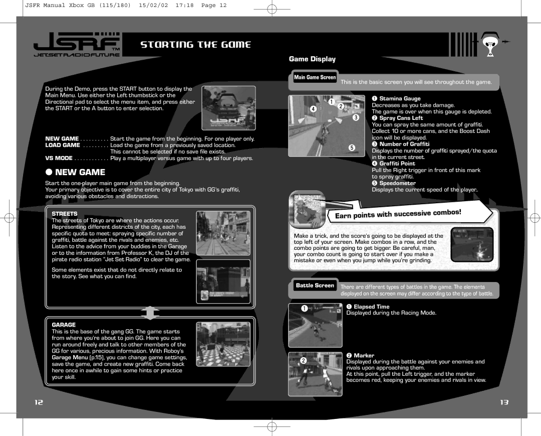 Sega IG02401E instruction manual Starting the Game, NEW Game, Game Display 