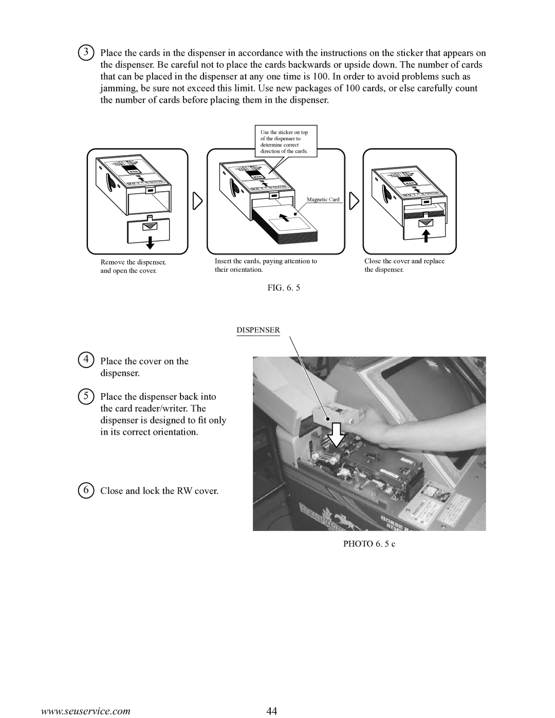 Sega Satellite TV System manual Remove the dispenser 