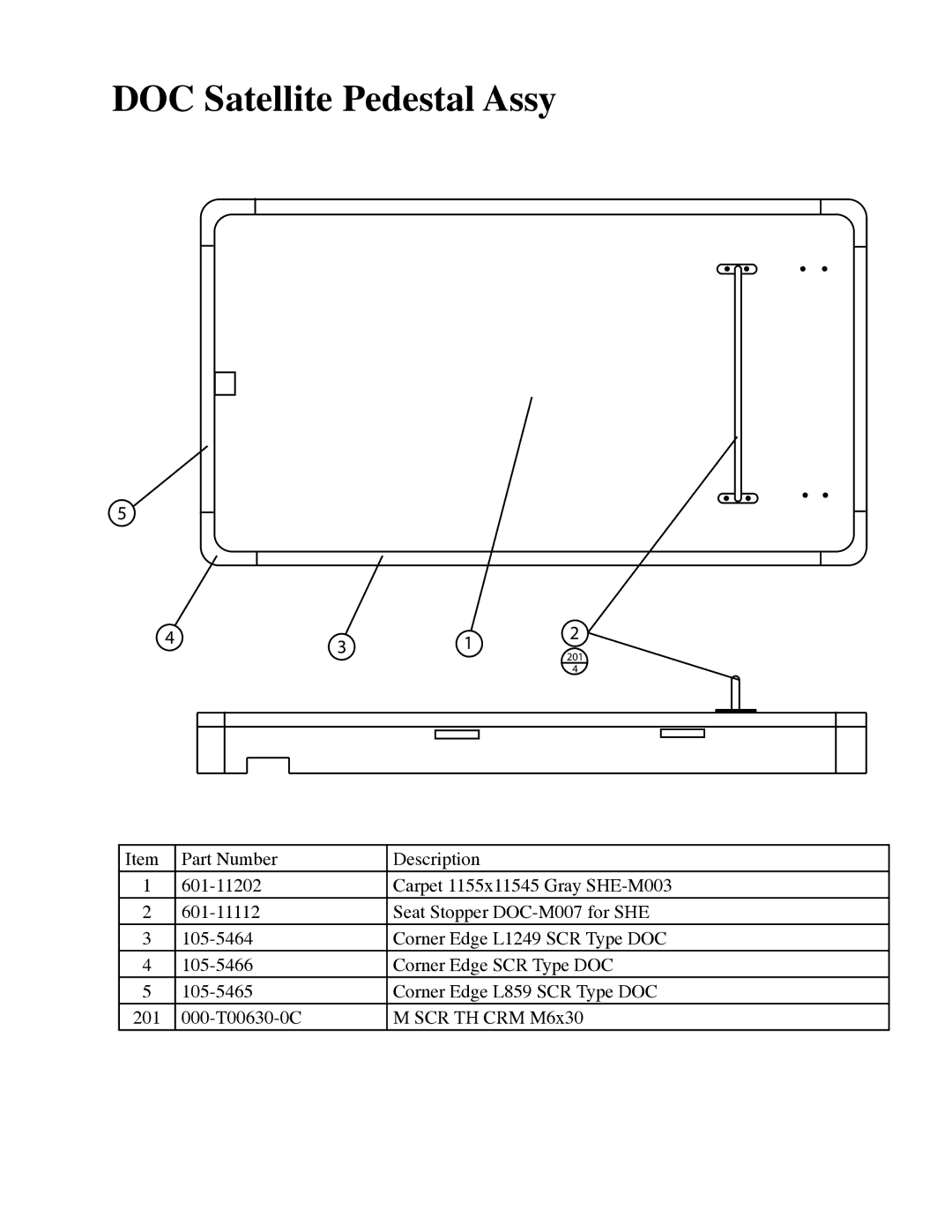 Sega Satellite TV System manual DOC Satellite Pedestal Assy 