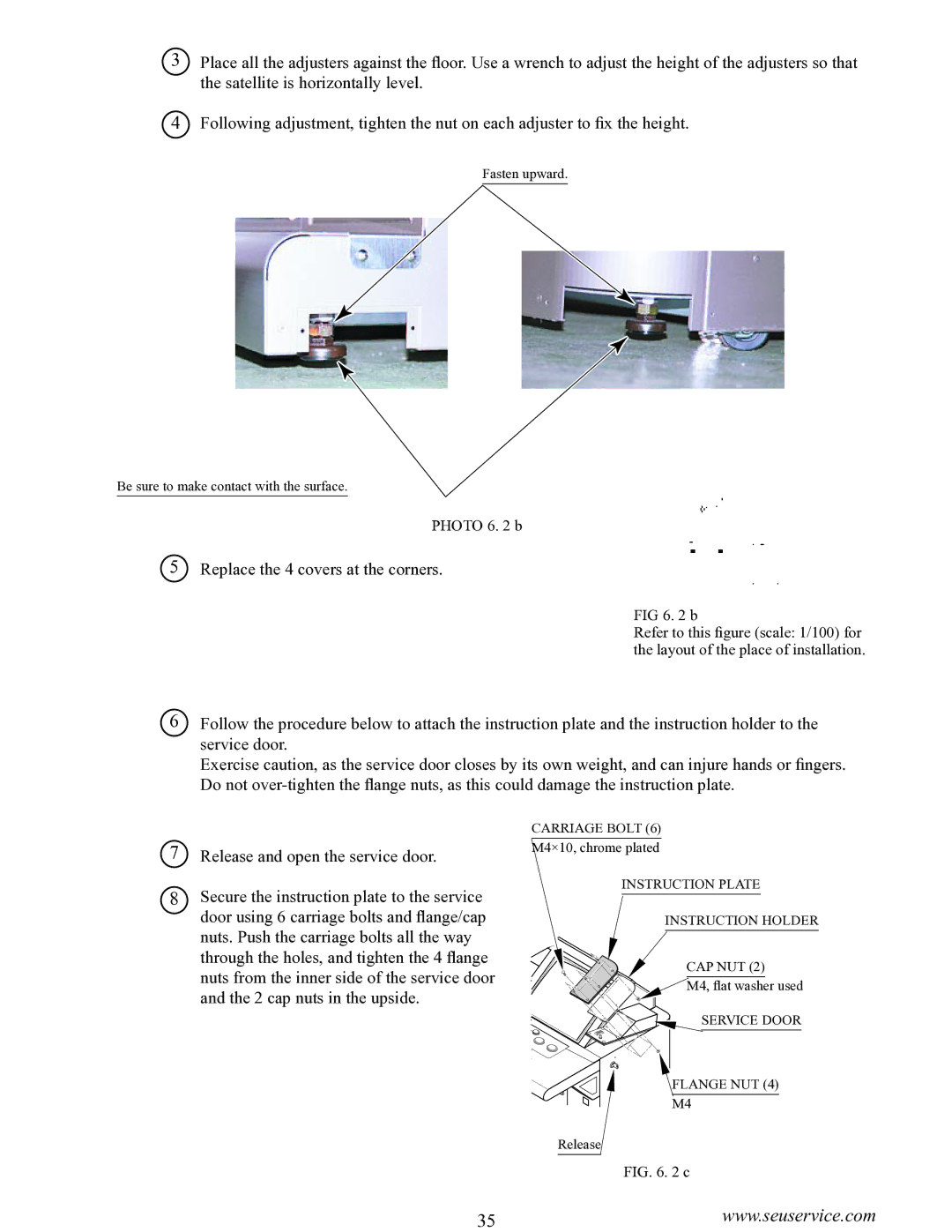 Sega Satellite TV System manual Replace the 4 covers at the corners 