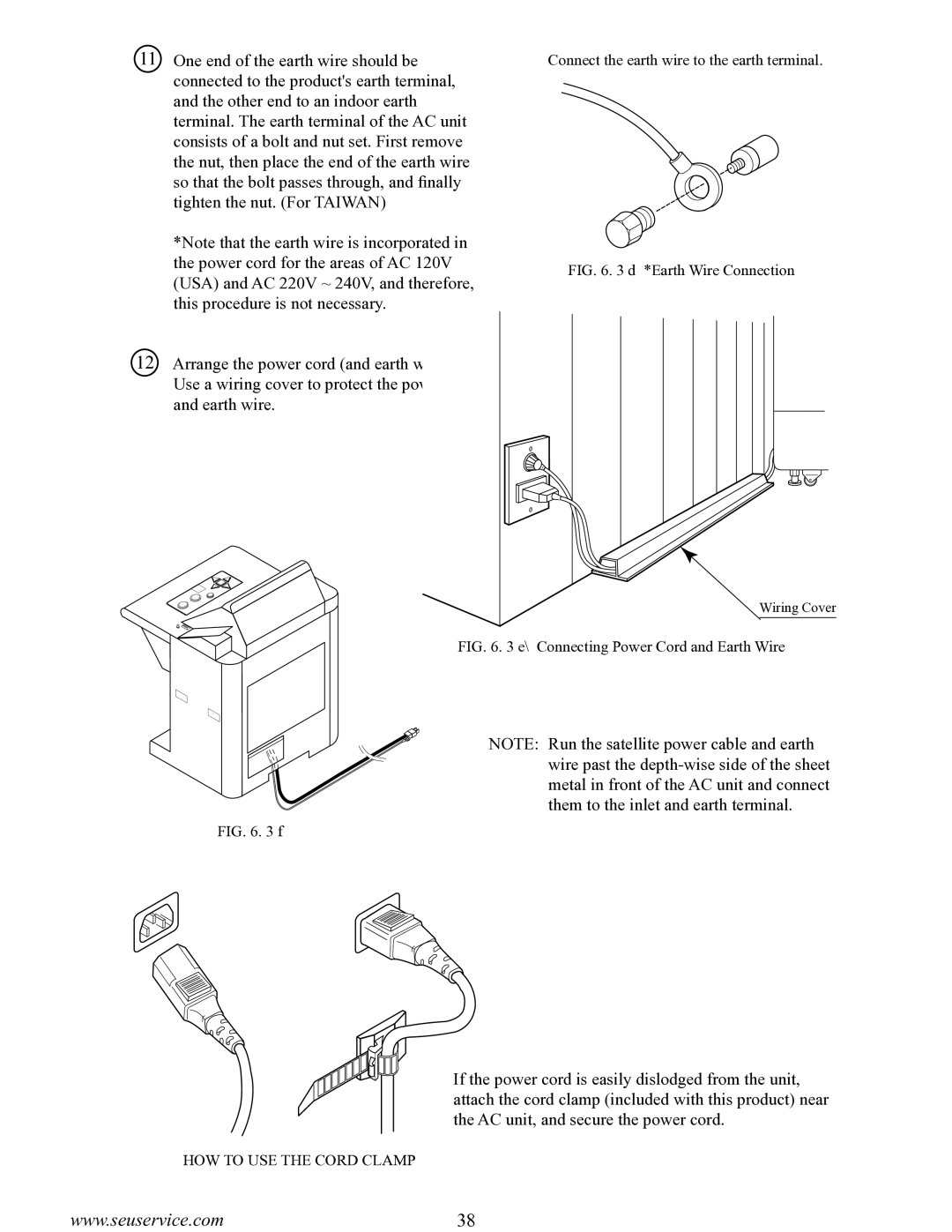 Sega Satellite TV System manual HOW to USE the Cord Clamp 