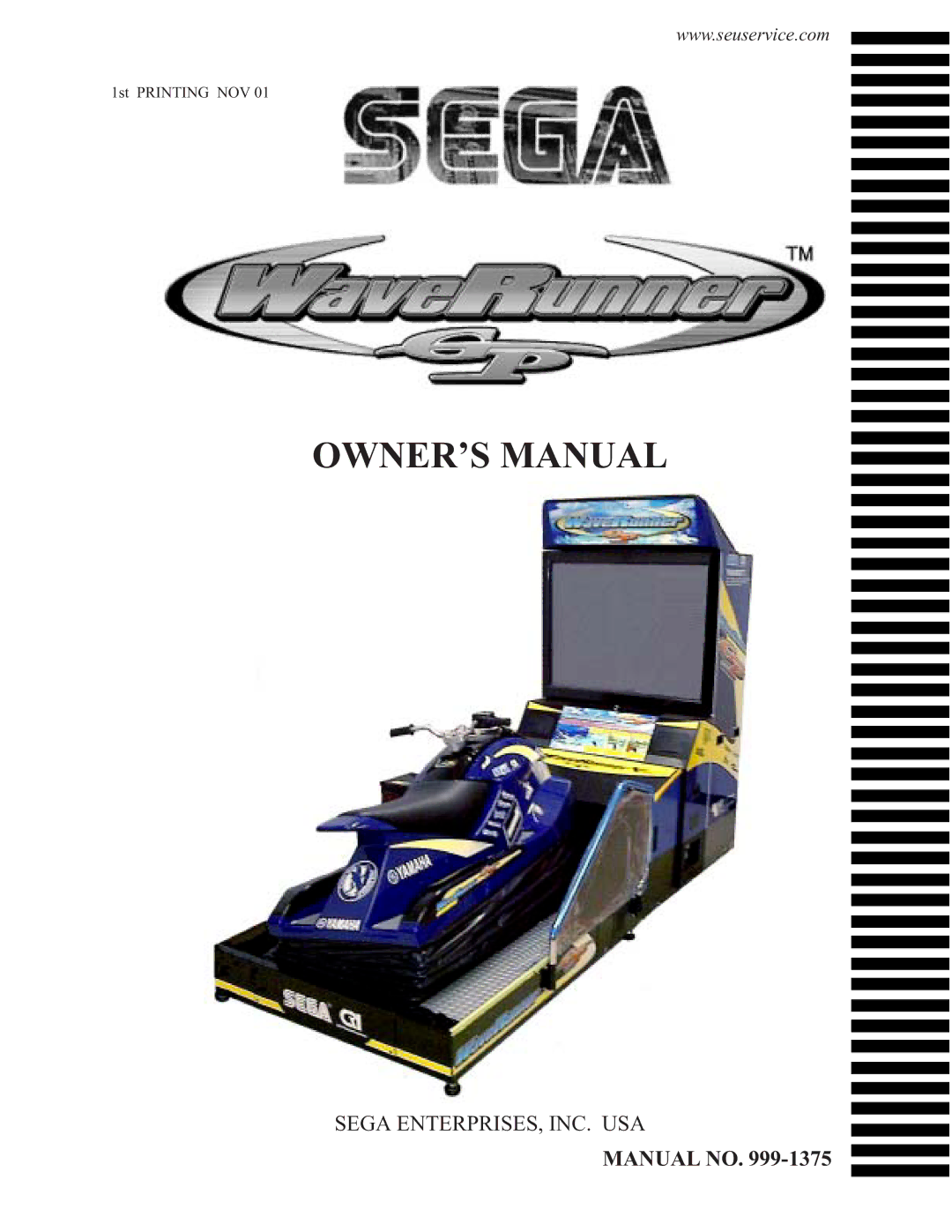 Sega WaveRunner owner manual Manual no 