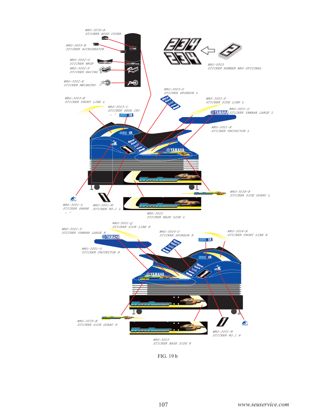 Sega WaveRunner owner manual Sticker Boss Cover 