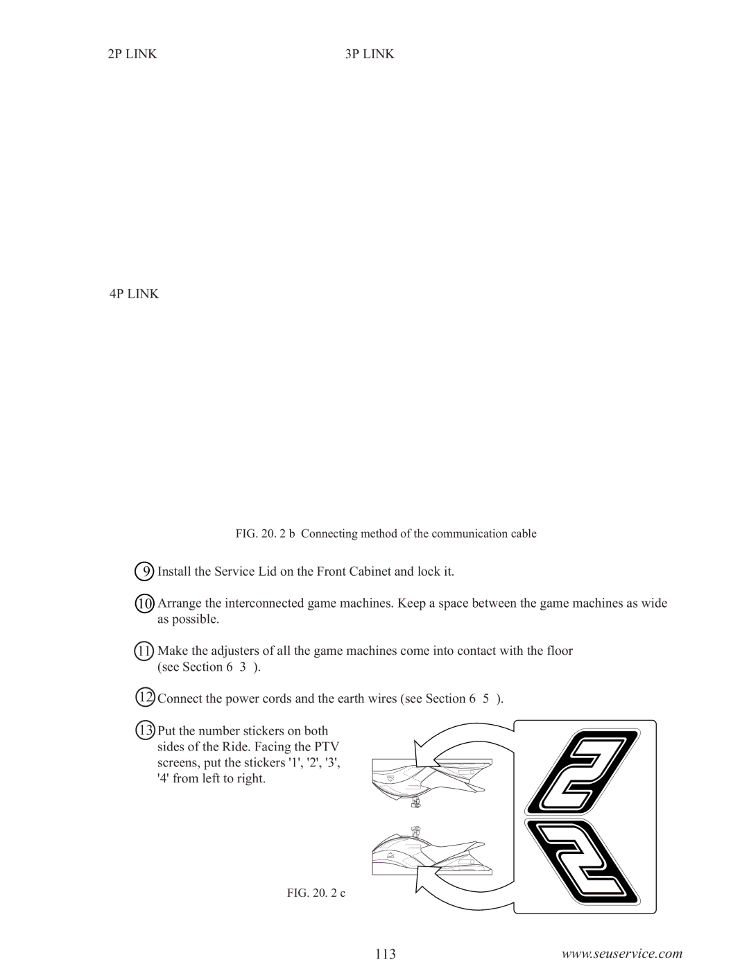 Sega WaveRunner owner manual 2P Link, 4P Link 