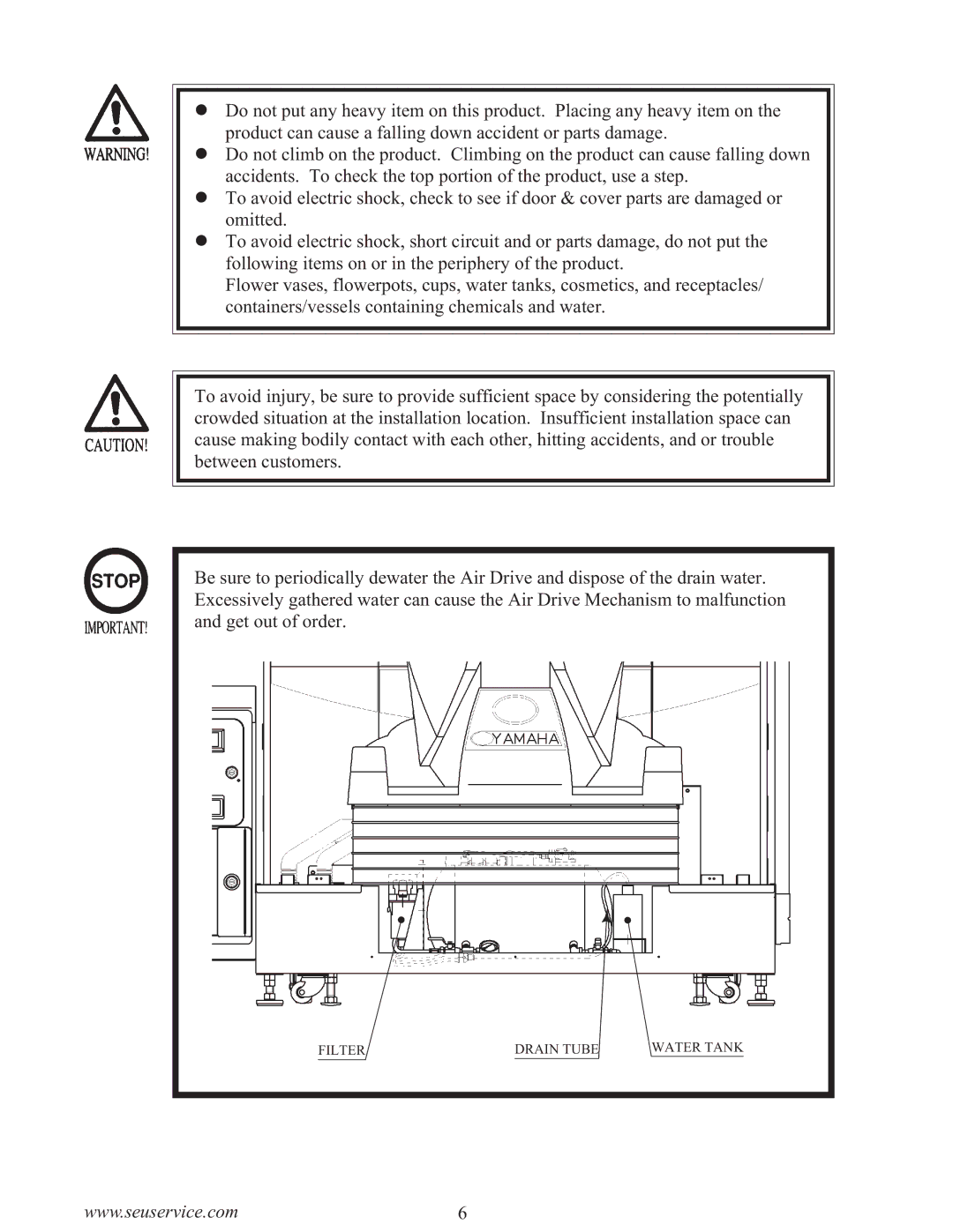 Sega WaveRunner owner manual Filter Drain Tube 