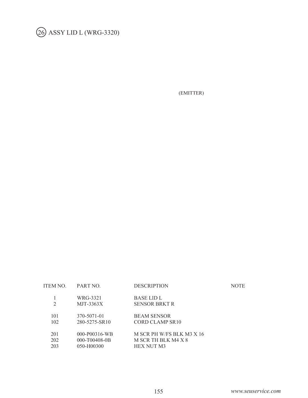 Sega WaveRunner owner manual Assy LID L WRG-3320 