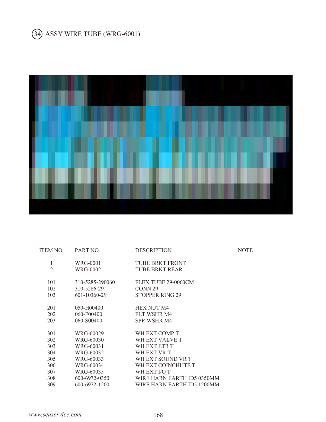 Sega WaveRunner owner manual Assy Wire Tube WRG-6001 