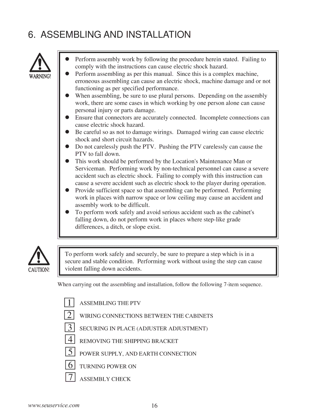 Sega WaveRunner owner manual Assembling and Installation 