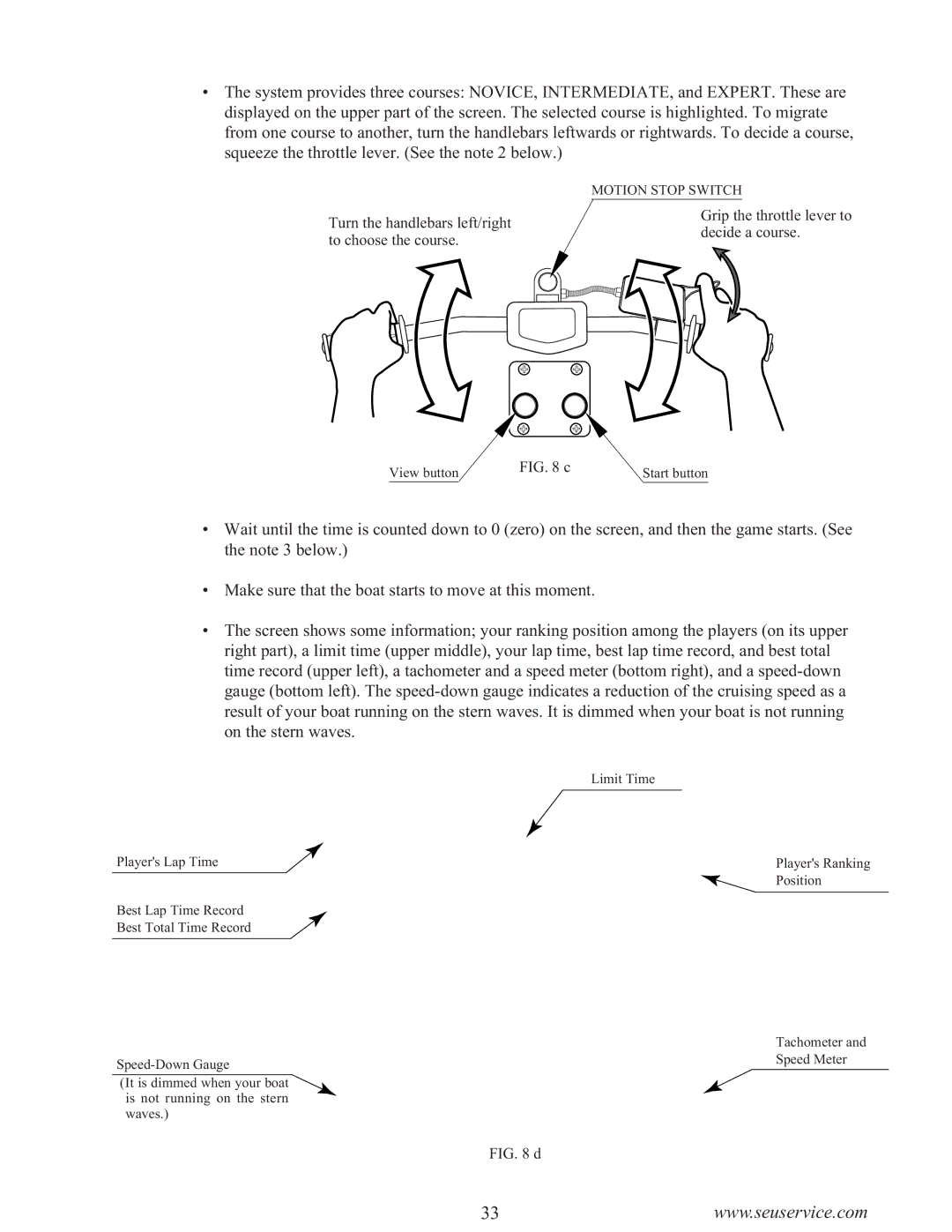 Sega WaveRunner owner manual View button 