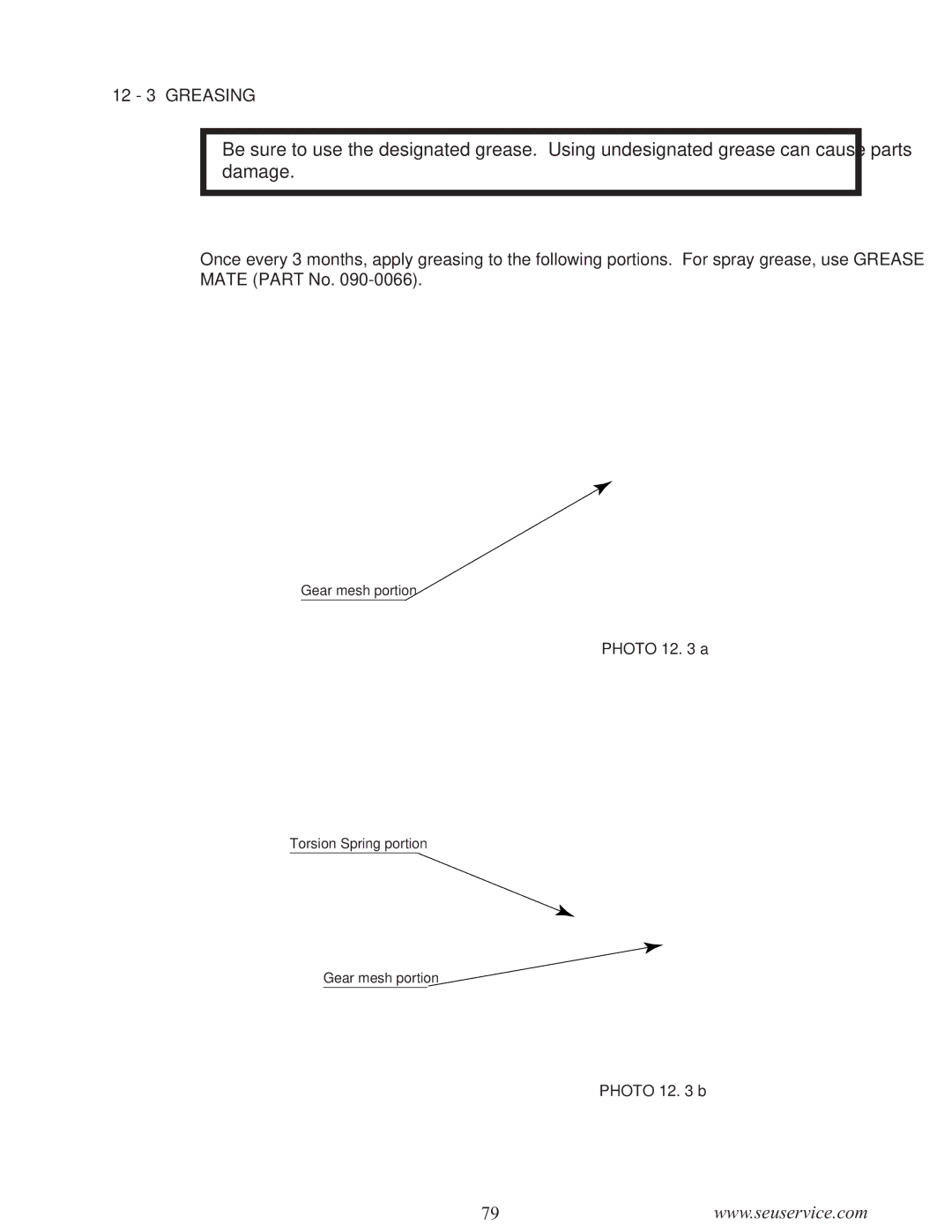 Sega WaveRunner owner manual 12 3 Greasing 