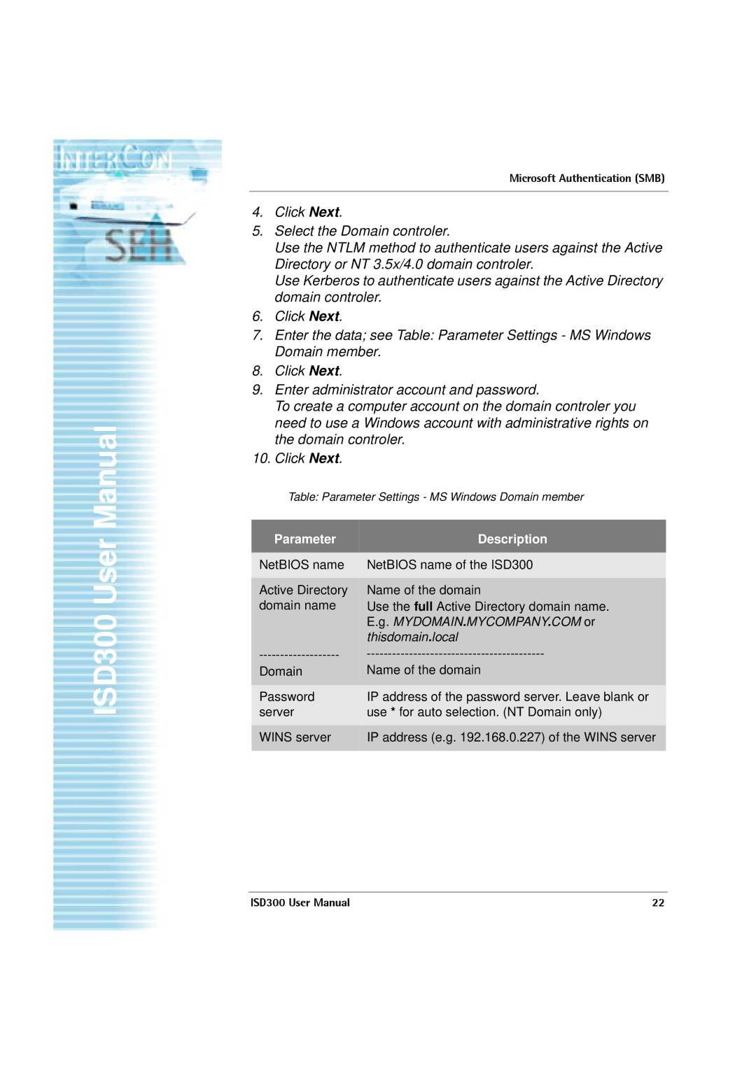 SEH Computertechnik ISD300 user manual Thisdomain.local 