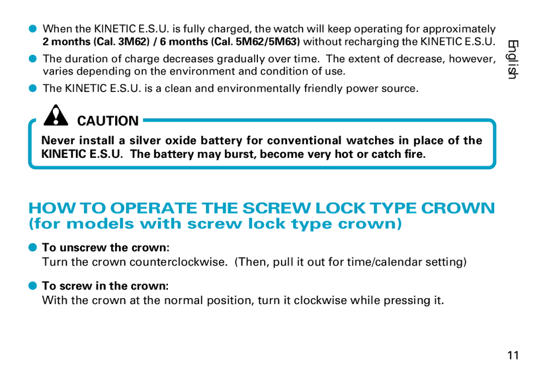 Seiko 5M63, 3M62, 5M62 manual To unscrew the crown 