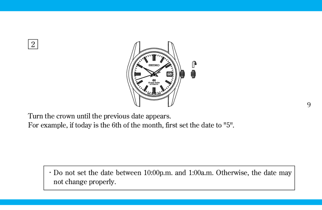 Seiko 9S519S559S56 manual 