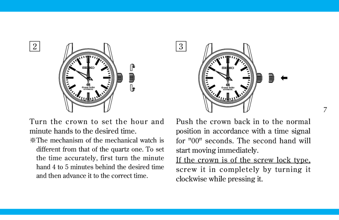 Seiko 9S519S559S56 manual 