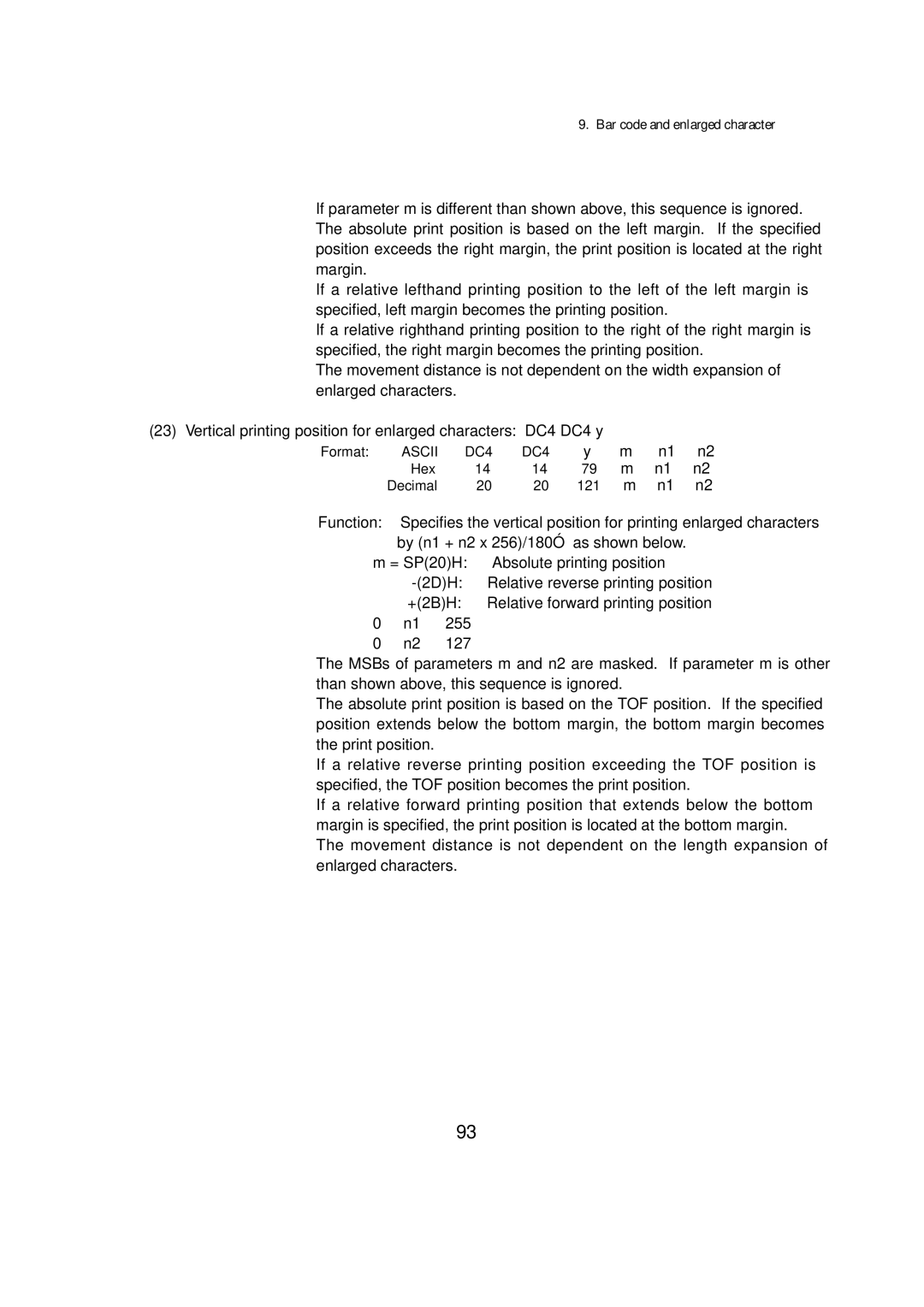 Seiko BX-900 owner manual Hex Decimal 121 