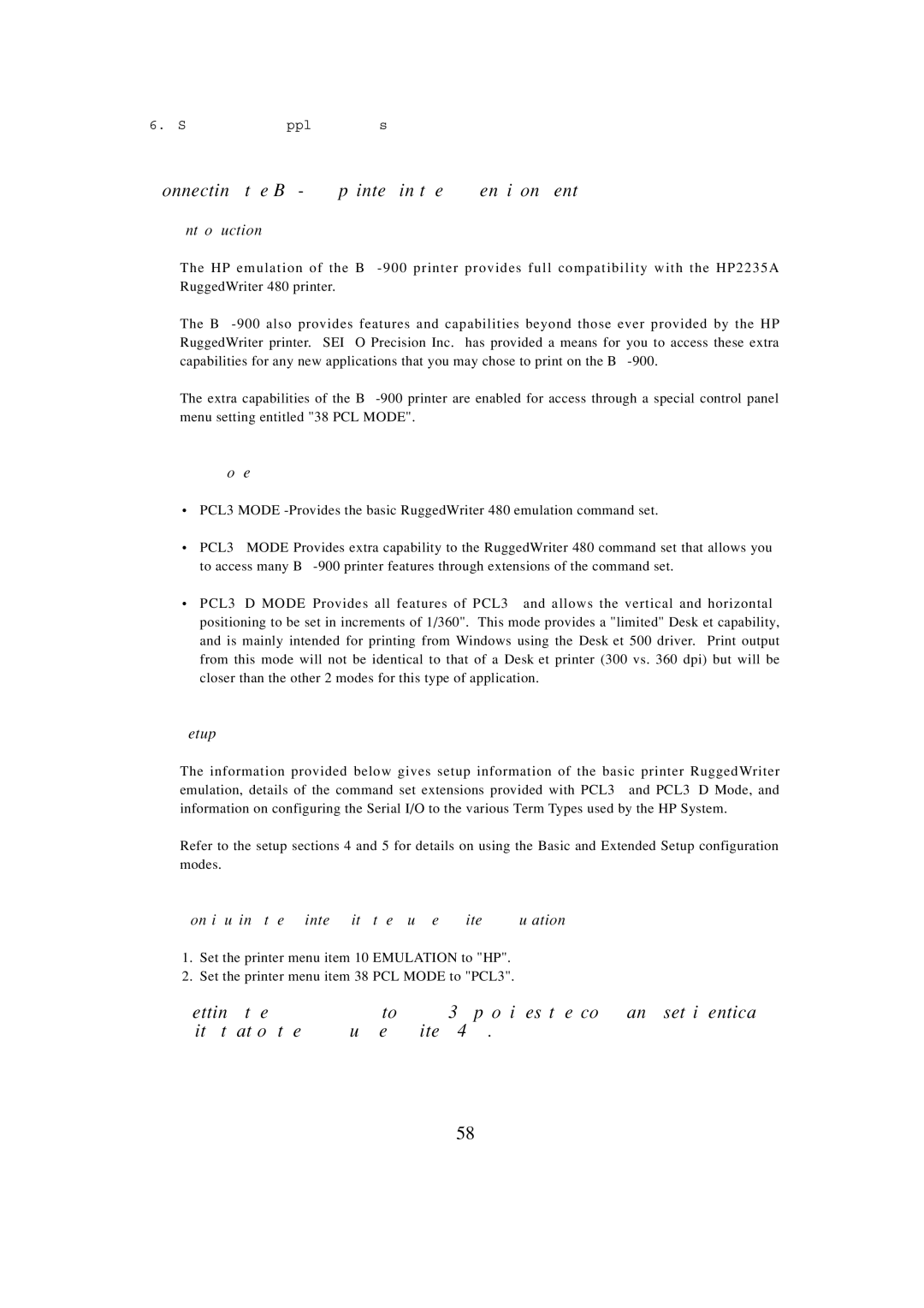 Seiko owner manual Connecting the BX-900 printer in the HP environment, Introduction 