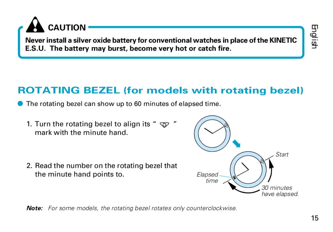 Seiko Cal. 5J22 manual Rotating Bezel for models with rotating bezel 