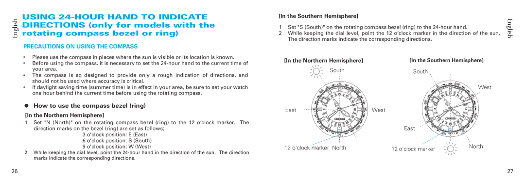 Seiko Cal 5M65 manual How to use the compass bezel ring 