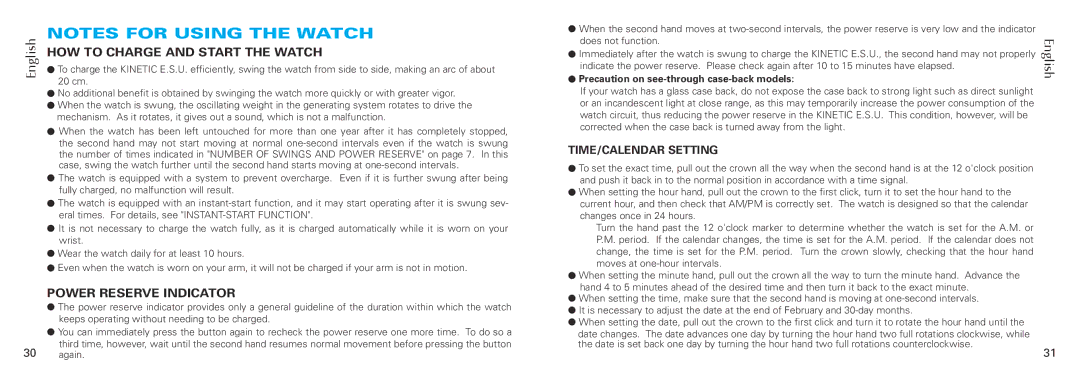 Seiko Cal 5M65 manual HOW to Charge and Start the Watch 