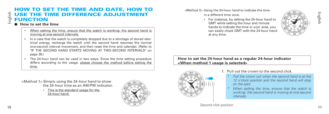 Seiko Cal 5M65 manual HOW to SET the Time and DATE, HOW to, USE the Time Difference Adjustment, Function 