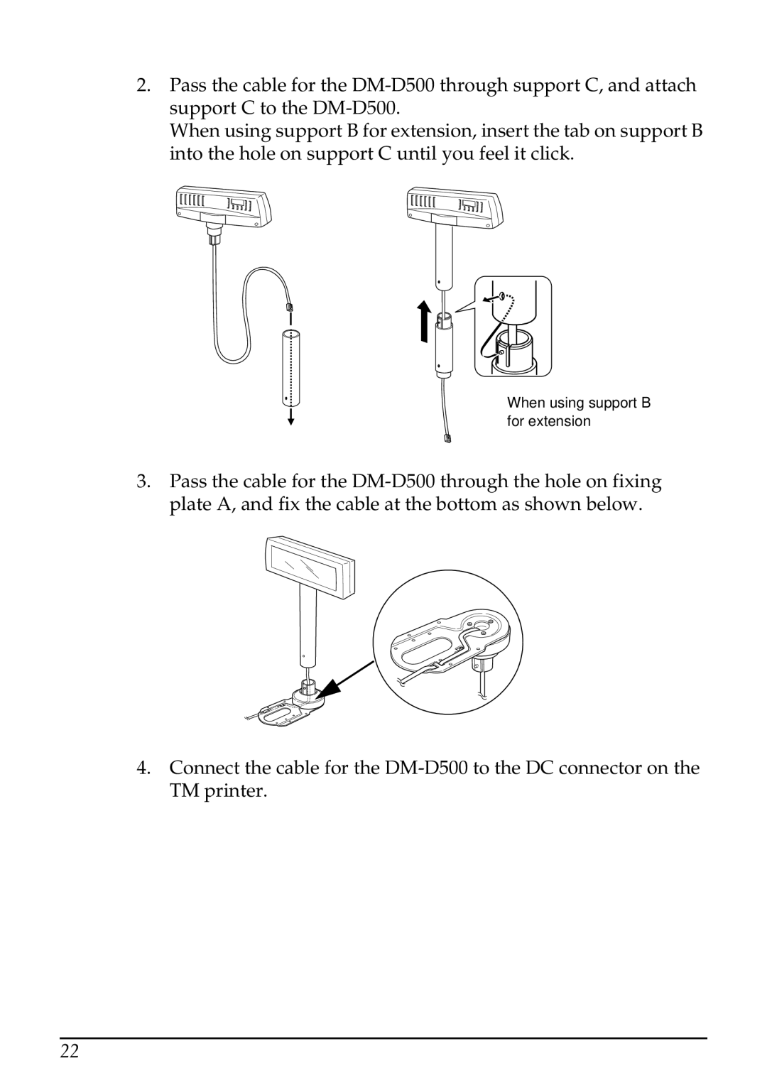 Seiko Group 201 installation manual When using support B for extension 