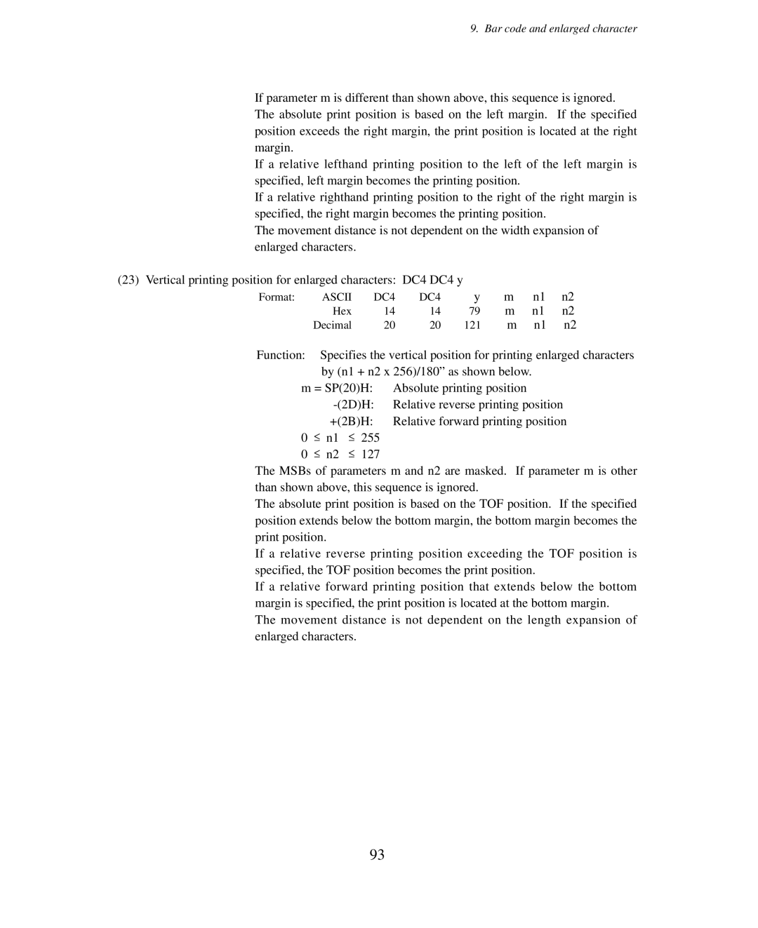 Seiko Group BP-9000 owner manual Hex Decimal 121 