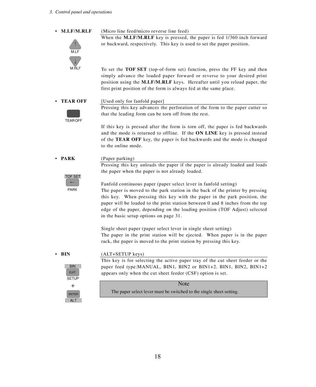 Seiko Group BP-9000 owner manual Lf/M.Rlf 