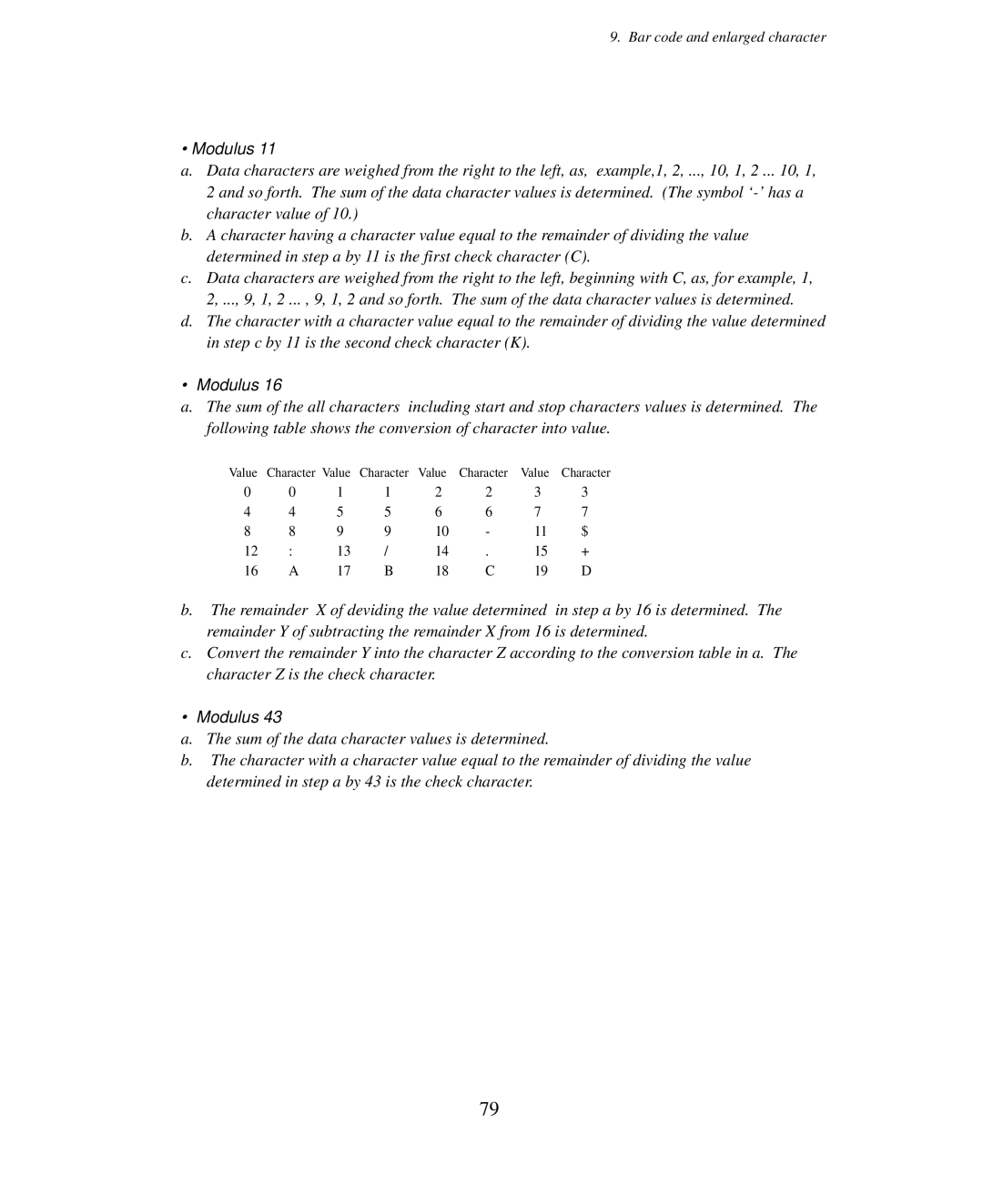 Seiko Group BP-9000 owner manual Modulus 