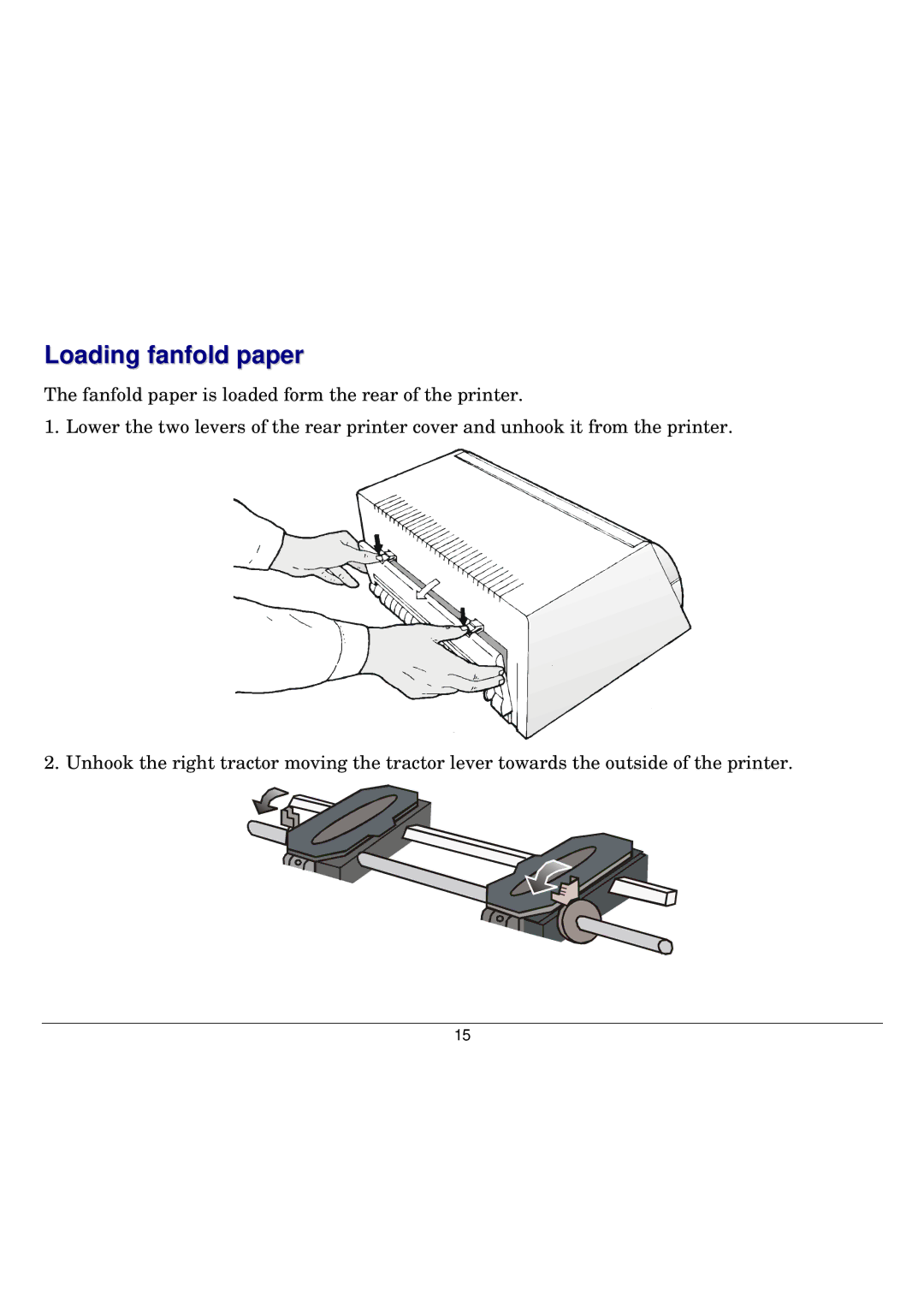 Seiko Group FB300 manual Loading fanfold paper 