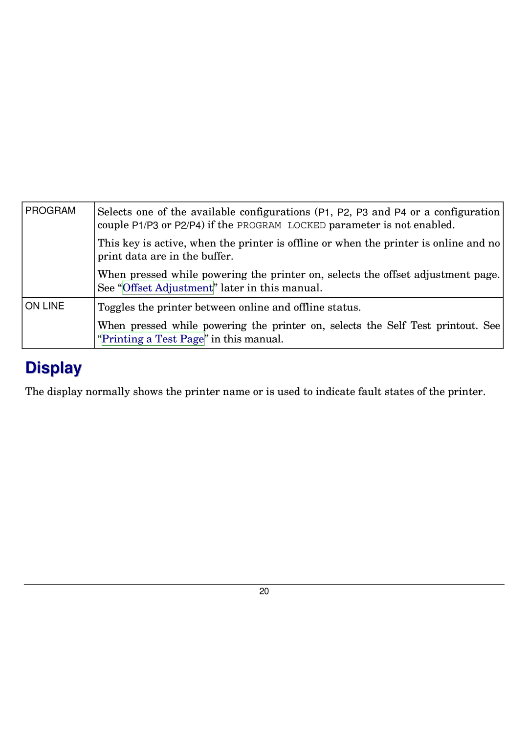 Seiko Group FB300 manual Display, Offset Adjustment 