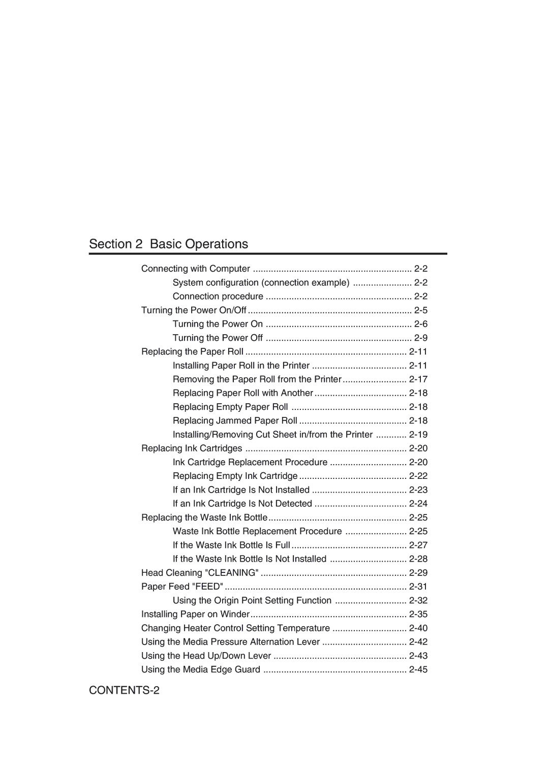 Seiko Group IP-6600 manual Basic Operations 