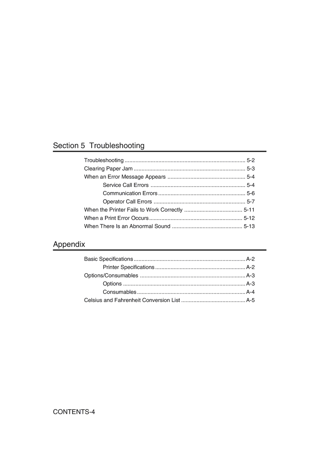 Seiko Group IP-6600 manual Printer Specifications, Options Consumables 