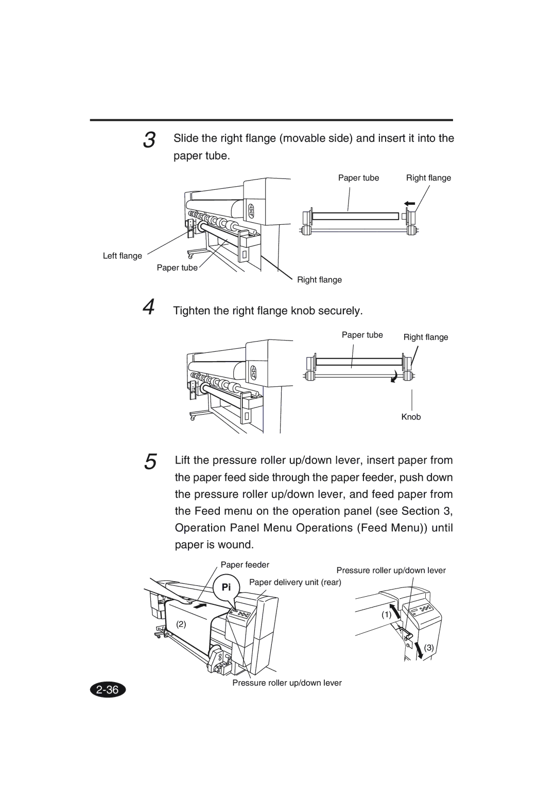 Seiko Group IP-6600 manual Slide the right flange movable side and insert it into, Paper tube, Paper is wound 