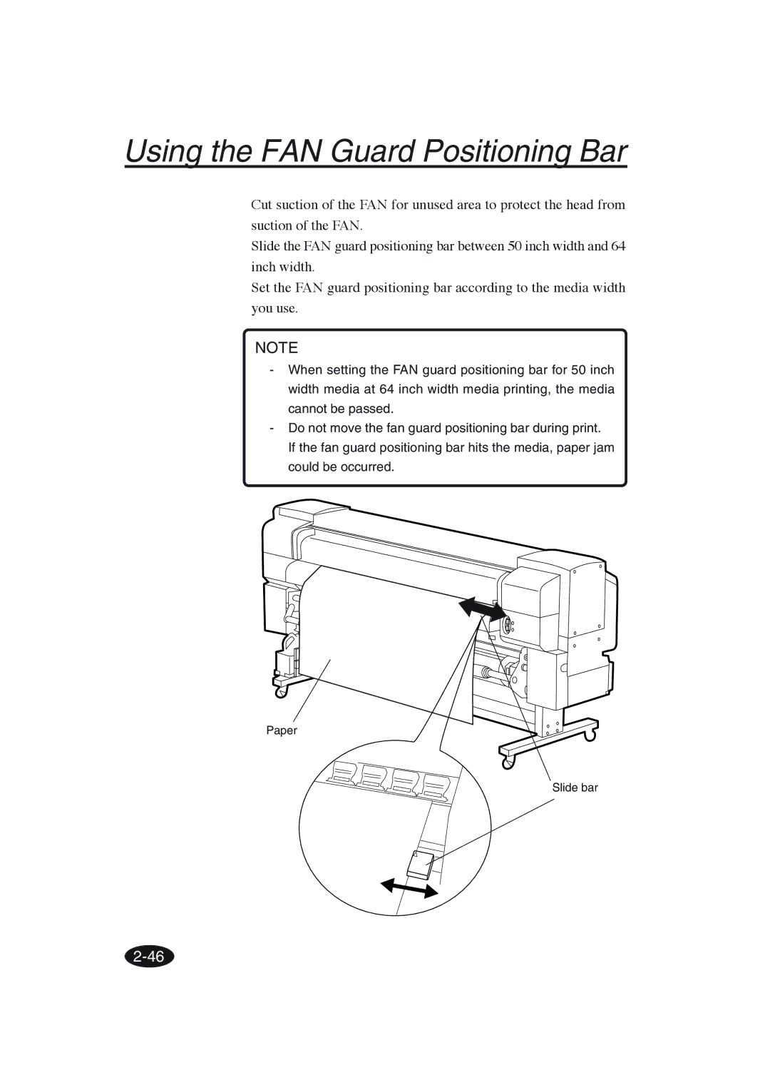 Seiko Group IP-6600 manual Using the FAN Guard Positioning Bar 