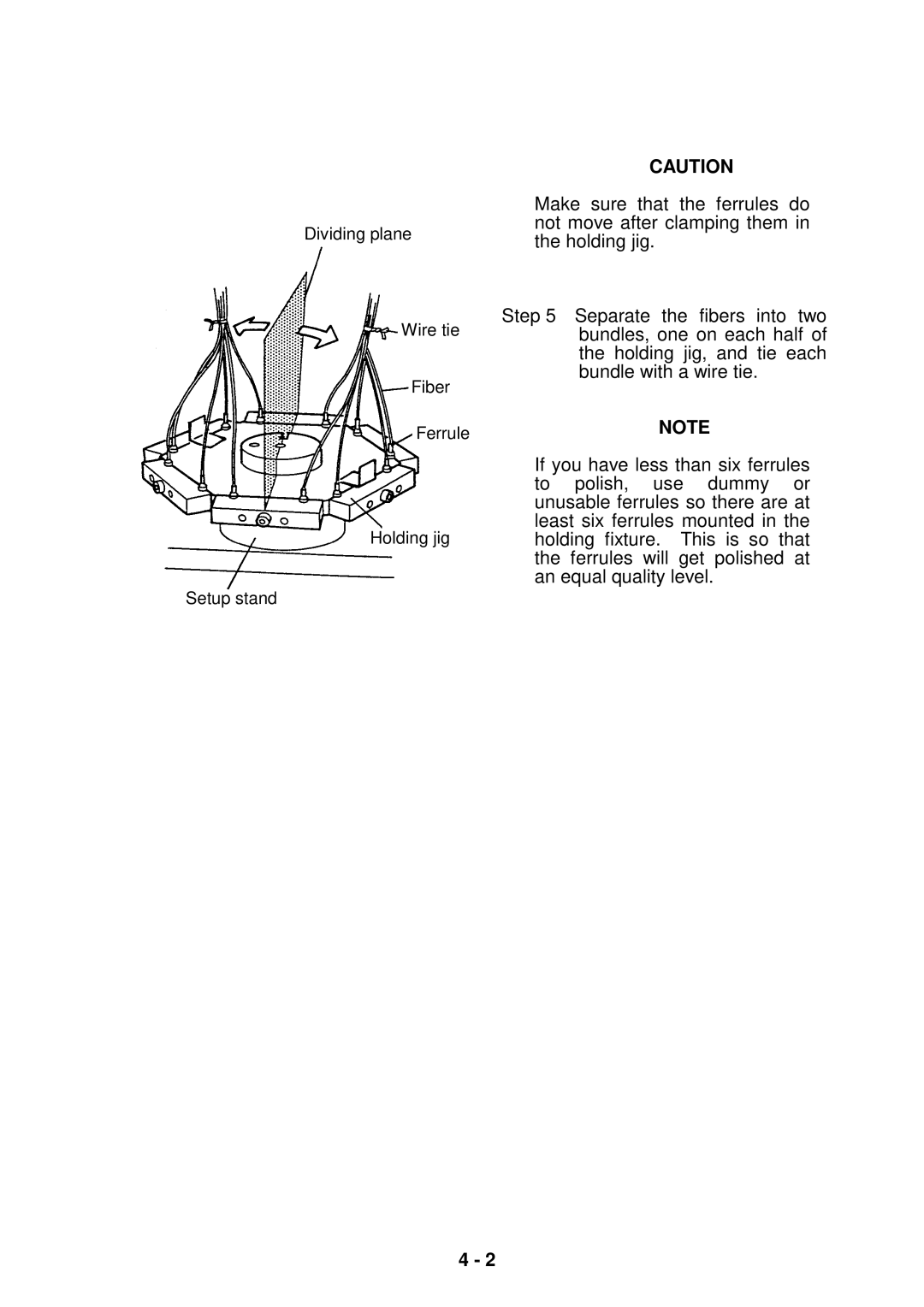 Seiko Group OFL-126001, OFL-127001, OFL-12 SERIES instruction manual Make sure that the ferrules do 