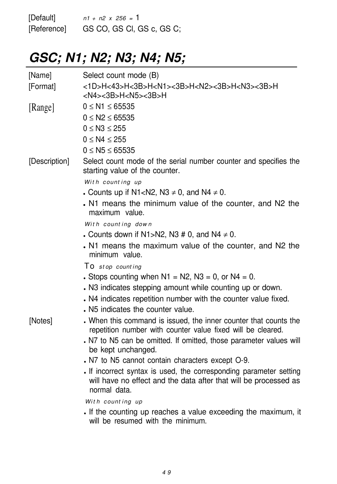 Seiko Group TM-L60 manual GSC N1 N2 N3 N4 N5, To stop counting 