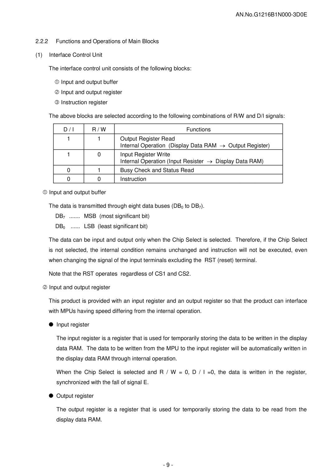 Seiko Instruments G1216B1N000-3D0E user manual Msb, Lsb 