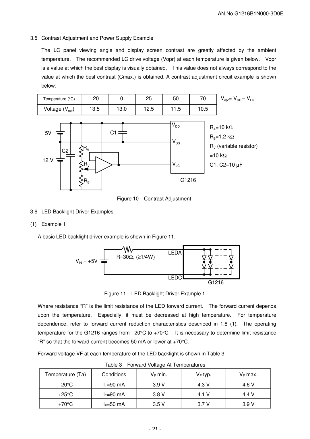 Seiko Instruments G1216B1N000-3D0E Voltage V opr 13.5 13.0 12.5 11.5 10.5, =10 k Ω, =1.2 k Ω, Variable resistor, = +5V 