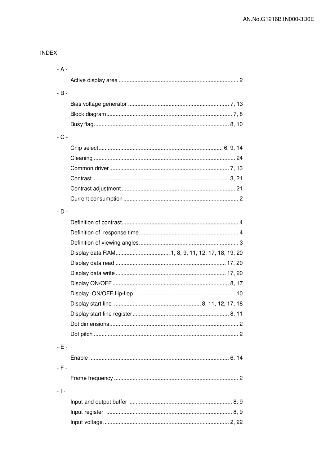 Seiko Instruments G1216B1N000 user manual 9, 11, 12, 17, 18, 19 