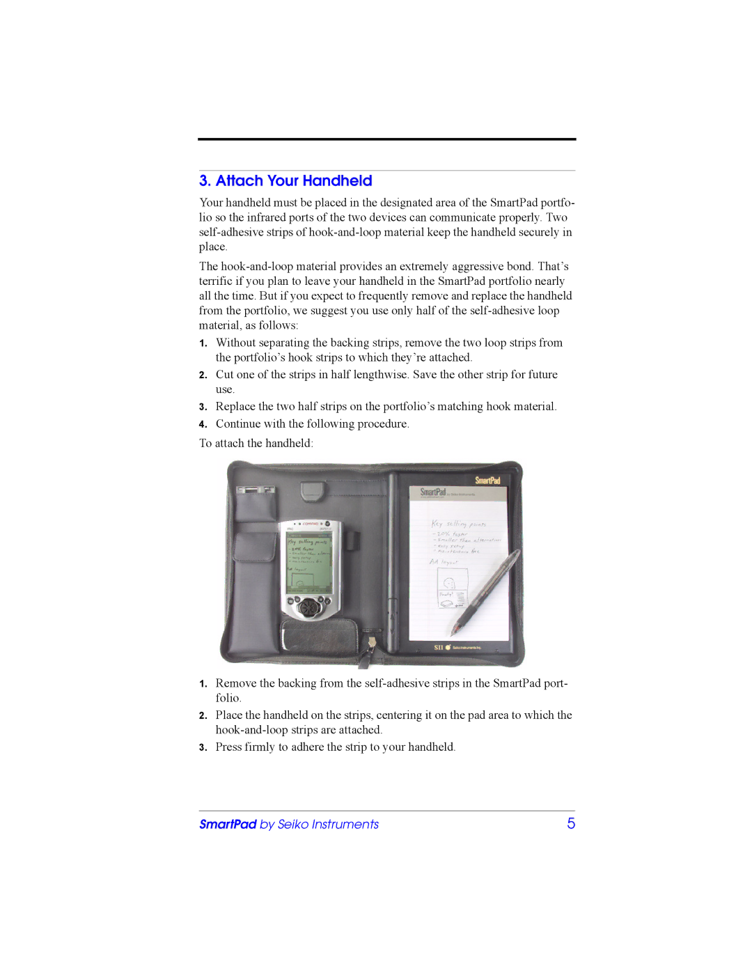 Seiko Instruments S11 quick start Attach Your Handheld 