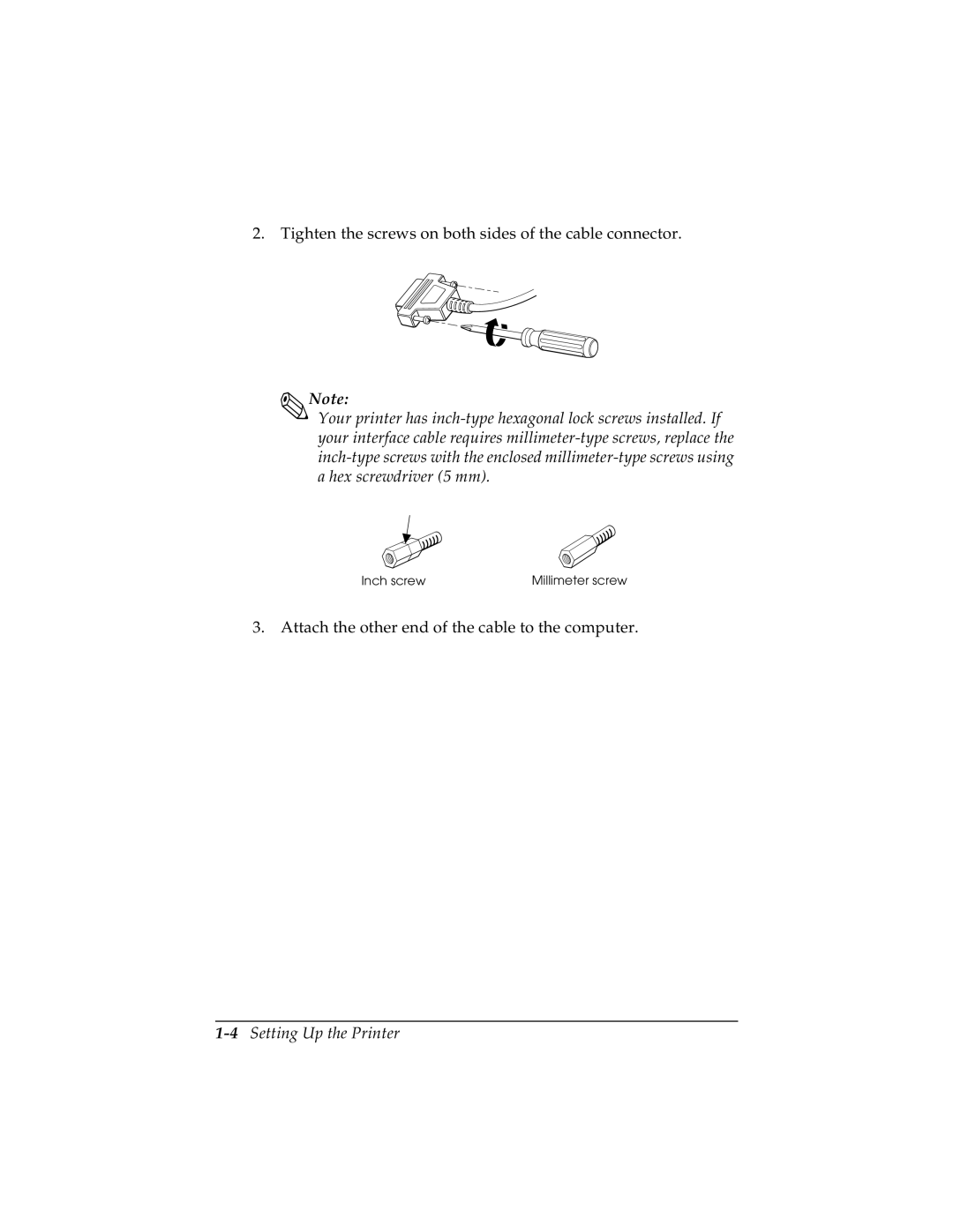 Seiko TM-U590/U590P manual 4Setting Up the Printer 