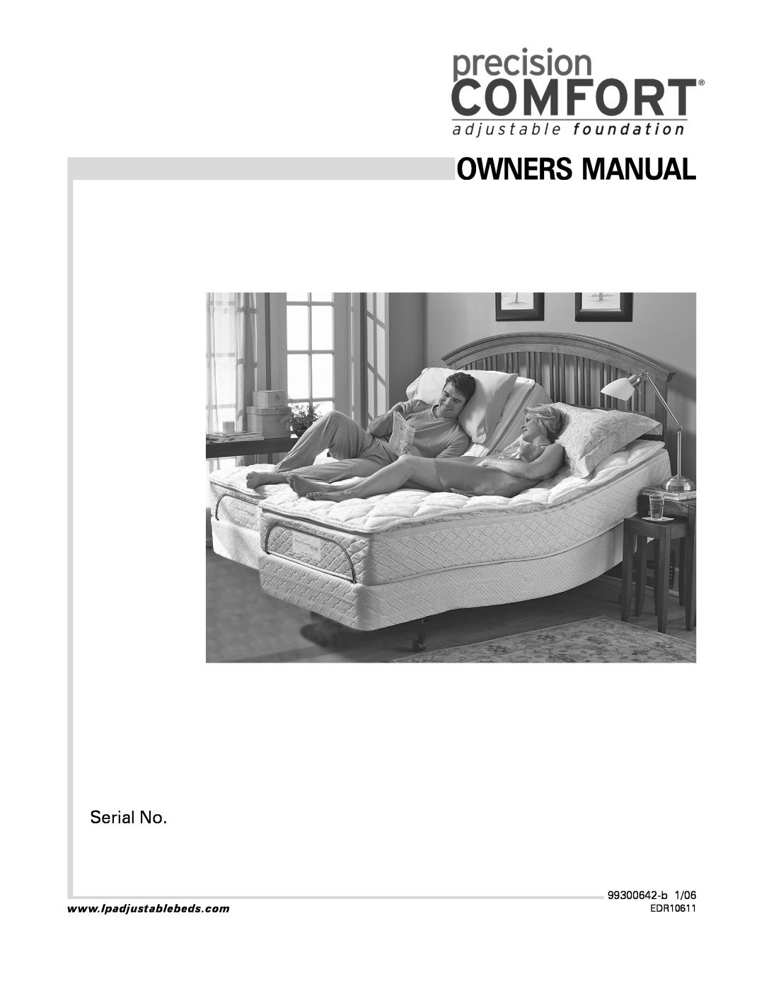 Select Comfort Precision Comfort Adjustable Foundation owner manual Serial No, EDR10611 