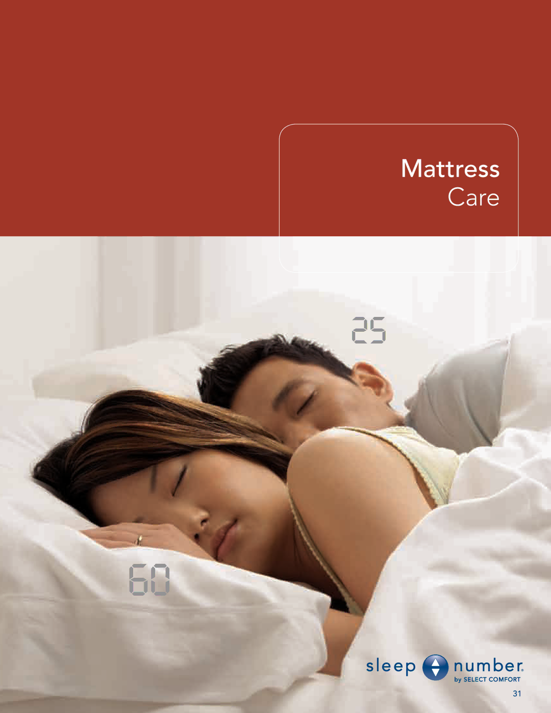 Select Comfort U 3000 manual Mattress Care 