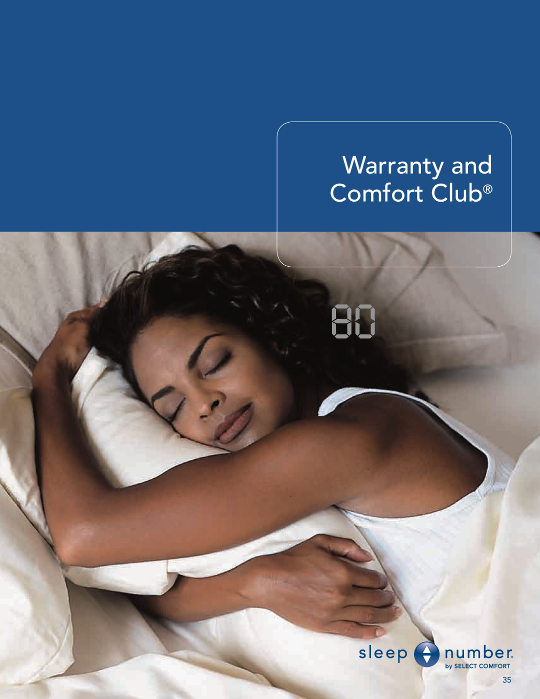 Select Comfort U 3000 manual Warranty and Comfort Club 