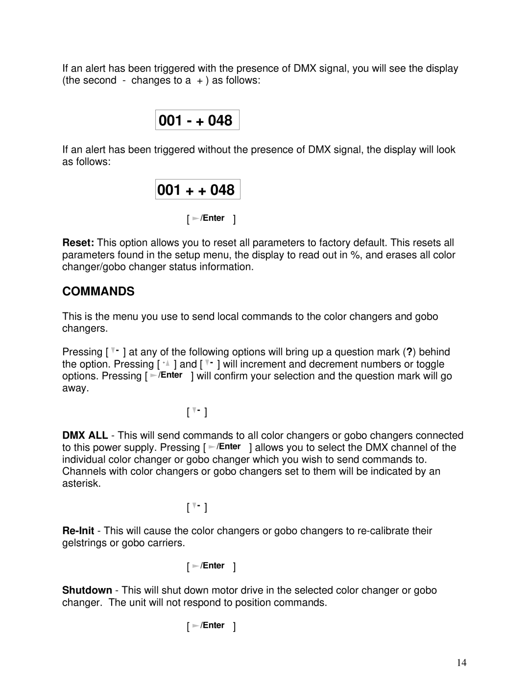 Select Products II manual 001 + +, Commands 